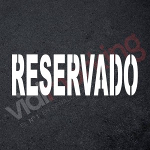 Plantilla pintar señal RESERVADO M 