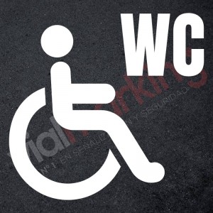 Plantilla pintar señalética aseo/wc accesible