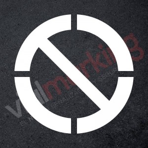  Plantilla pintar señal prohibido personalizable L 
