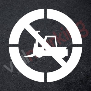 Plantilla pintar señal prohibido paso de carretillas XL