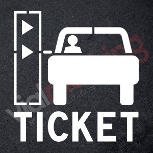 Plantilla pintar señal recoja su ticket parking