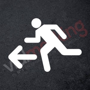 Plantilla pintar señal salida emergencia  lateral