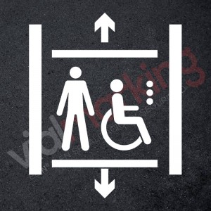 Plantilla rotulación señal accesibilidad acceso accensor