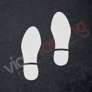 Plantilla huellas pasos de zapatos