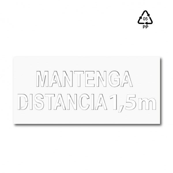 Plantilla pintar señal "Mantenga distancia 1,5 m