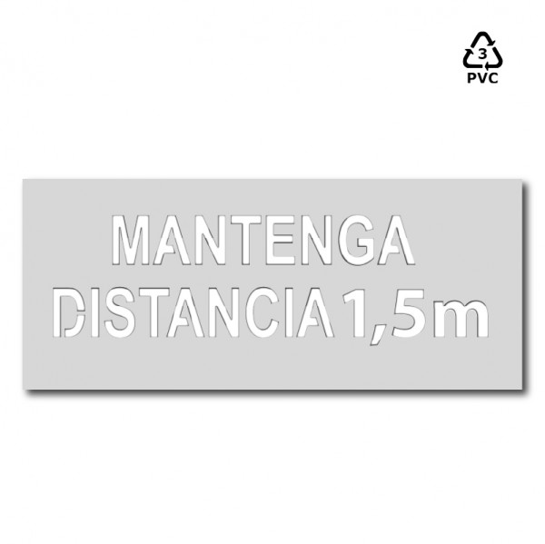 Plantilla pintar señal "Mantenga distancia 1,5 m