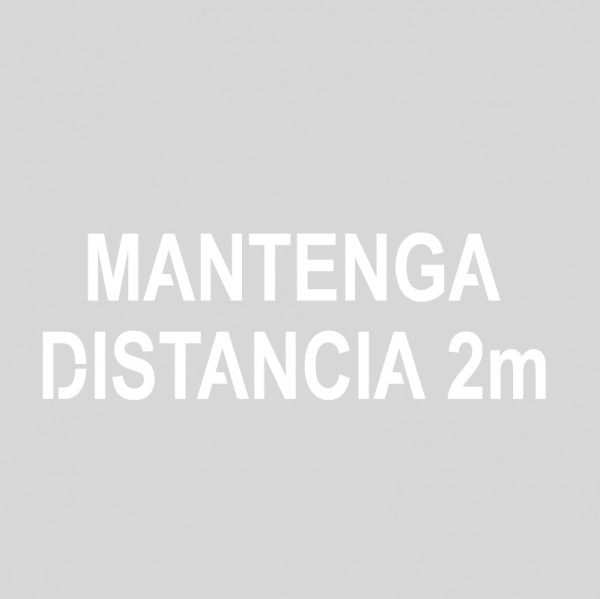 Mantenga distancia de 2 metros