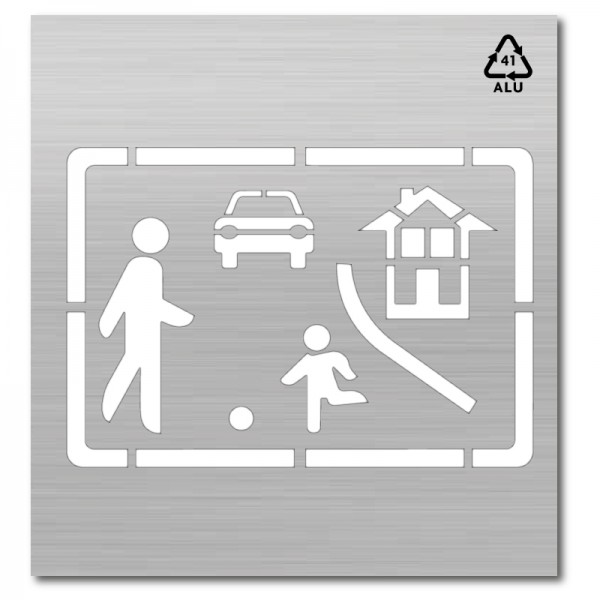 Plantilla para pintar señalización Calle Residencia - Señal S-28