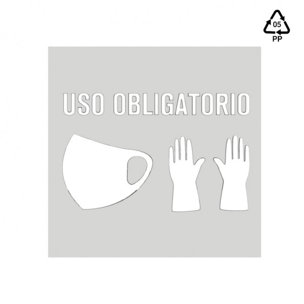 Plantilla pintar señal uso obligatorio mascarilla y guantes (Default)