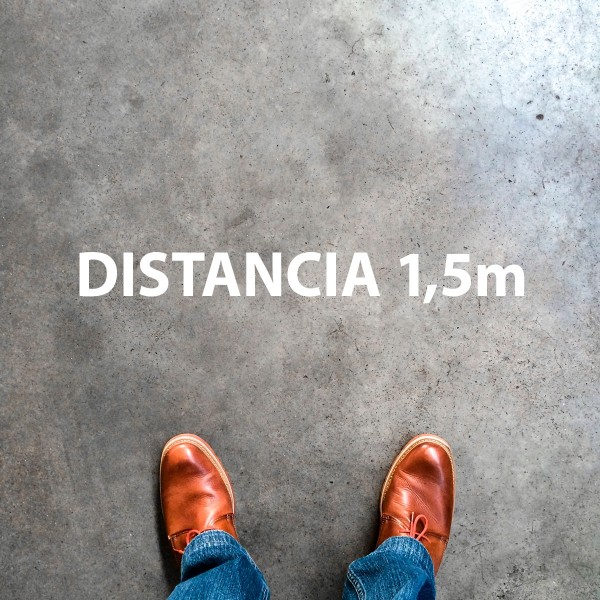 Plantilla pintar señal "distancia 1,5 m