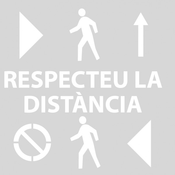 Kit Plantillas señalización paso de peatones "respete la distancia