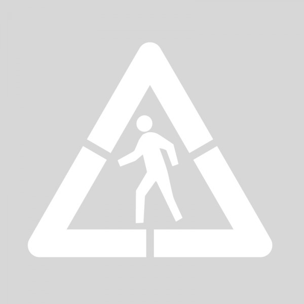 Pack Plantilla pintar señal advertencia peligro paso de peatones (1 pieza) L