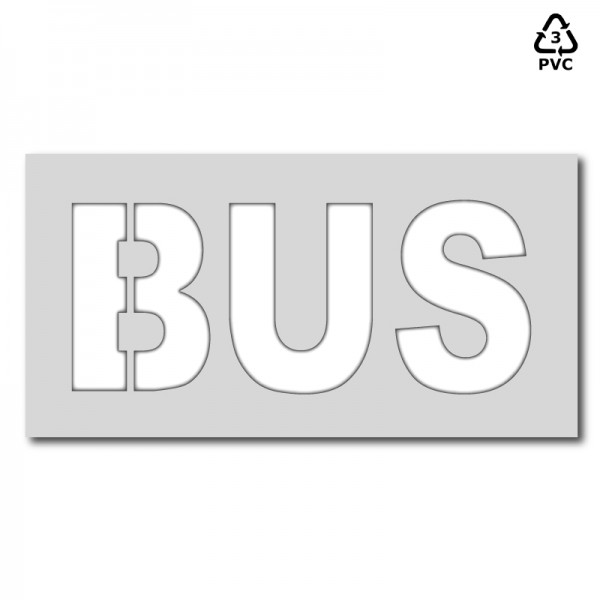 Plantilla pintar señal BUS (una pieza)-75x150 cm-Horizontal-Polipropileno