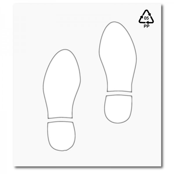 Plantilla huellas pasos de zapatos