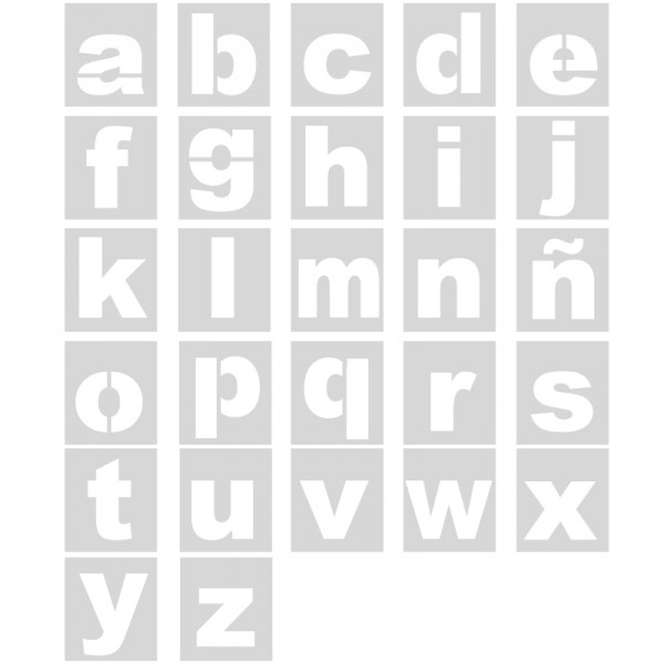 Plantilla pintar señal letras abecedario