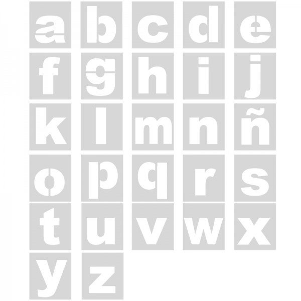 Pack 'abecedario' de plantillas pintar letras en suelos y paredes