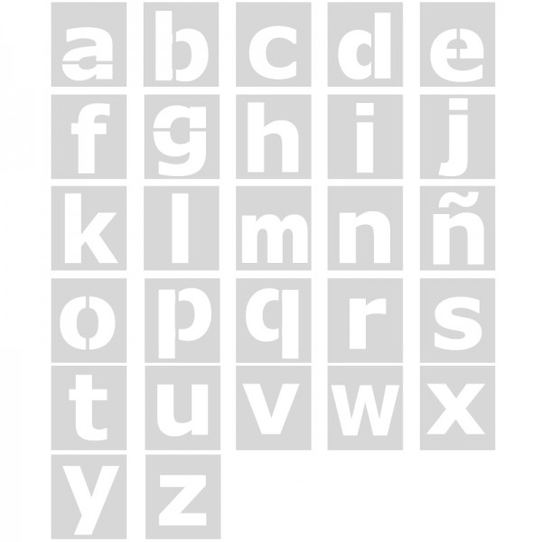 Pack 'abecedario' de plantillas pintar letras en suelos y paredes