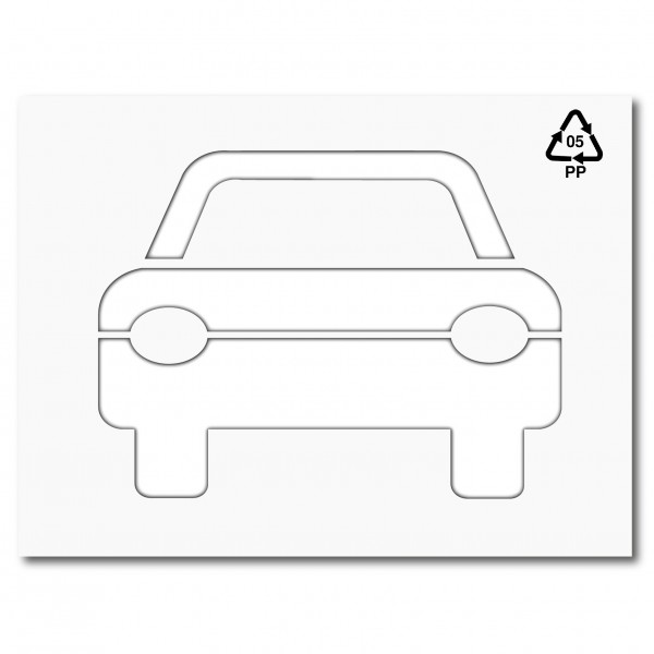 Plantilla para pintar símbolo coche (frontal) 