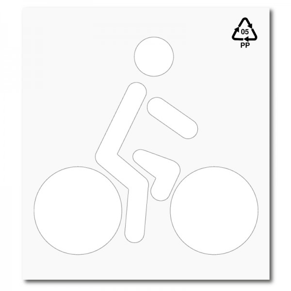 Plantilla carril bici senalización horizantal
