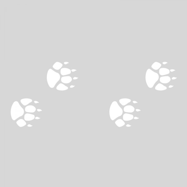 Plantilla pintar señal huellas de lobo camino escolar