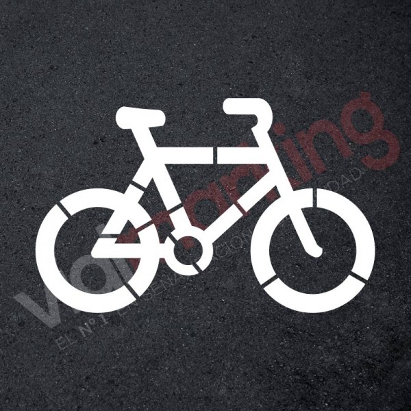 Plantilla pintar bicicleta carril bici
