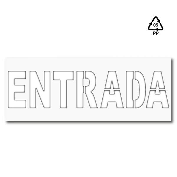 Plantilla pintar señal ENTRADA parking  reutilizable