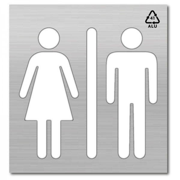 Plantilla para pintar señal silueta de hombre-mujer