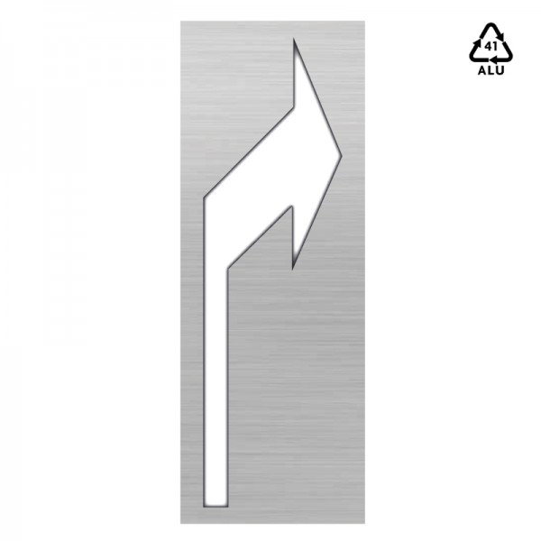 Plantilla pintar señal flecha direccional derecha 75x155