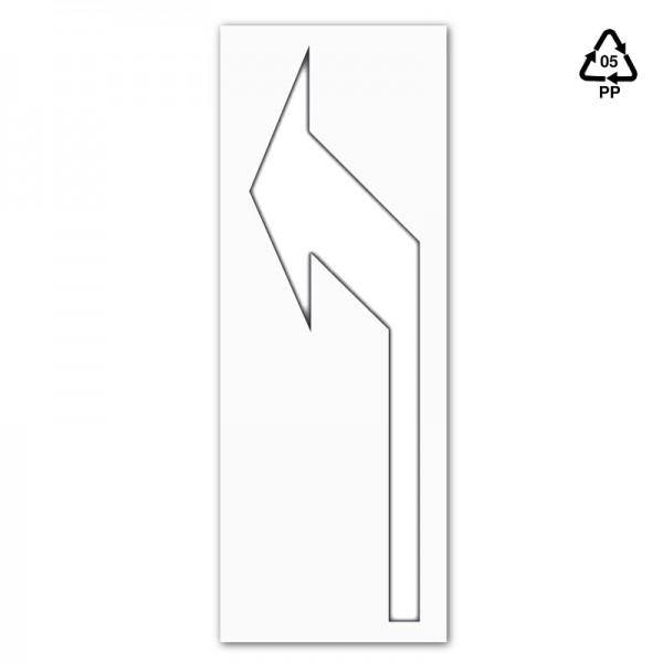 Plantilla pintar señal flecha selección de carril izquierda 75x155-Aluminio