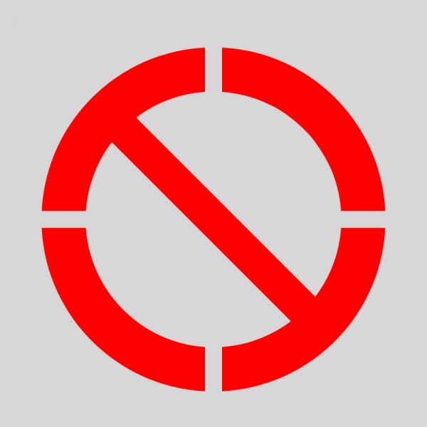  Plantilla pintar señal prohibido personalizable L 