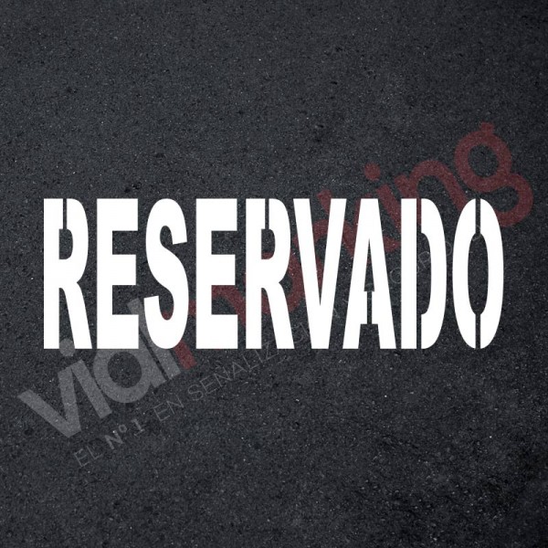 Plantilla pintar señal RESERVADO M 