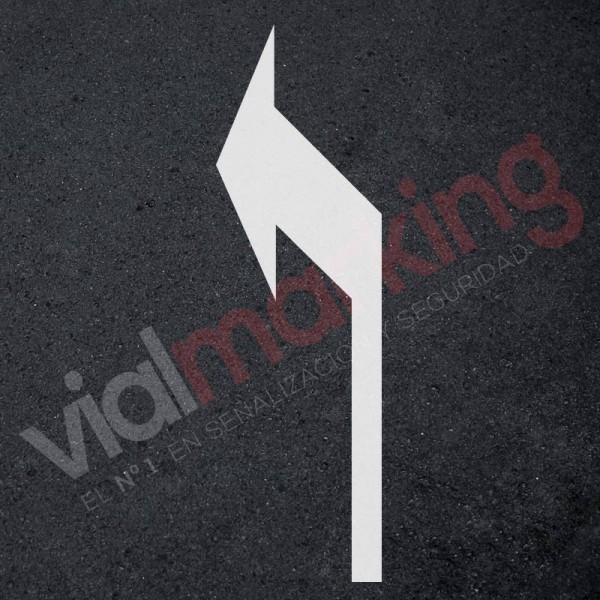 Plantilla pintar señal flecha selección de carril izquierda 75x155-Aluminio