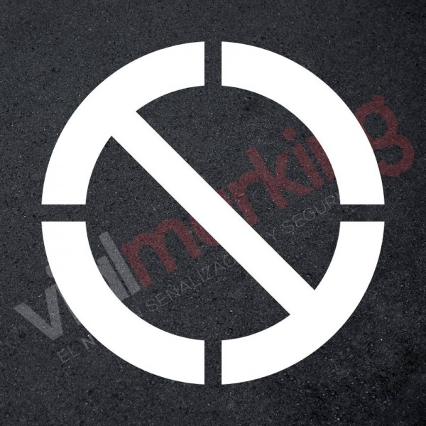  Plantilla pintar señal prohibido personalizable L 