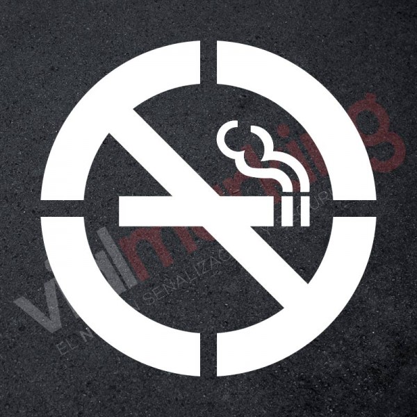 Plantilla pintar señal prohibido fumar