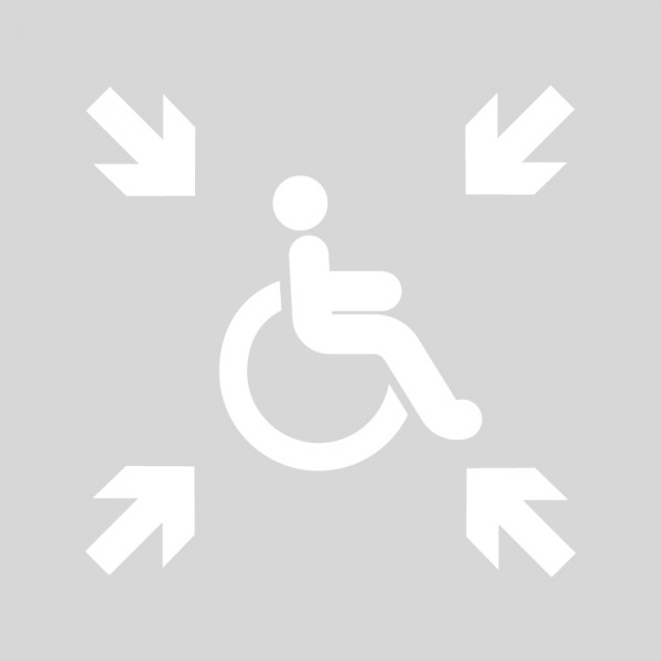Plantilla pintar señal punto de encuentro accesible