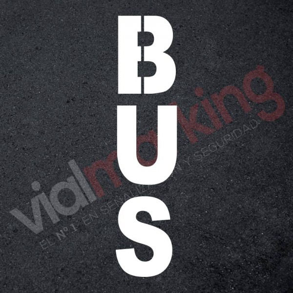 Plantilla pintar señal BUS (una pieza)-75x150 cm-Horizontal-Polipropileno