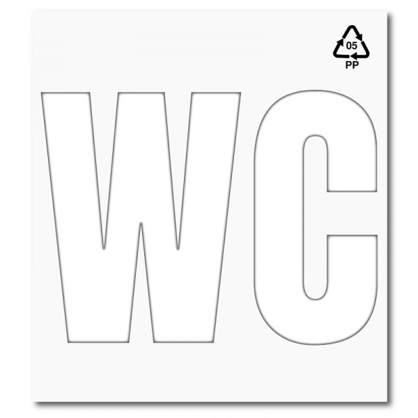  Plantilla para pintar señalética wc 