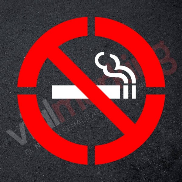 Pack 2 plantillas pintar señal prohibido fumar varios colores